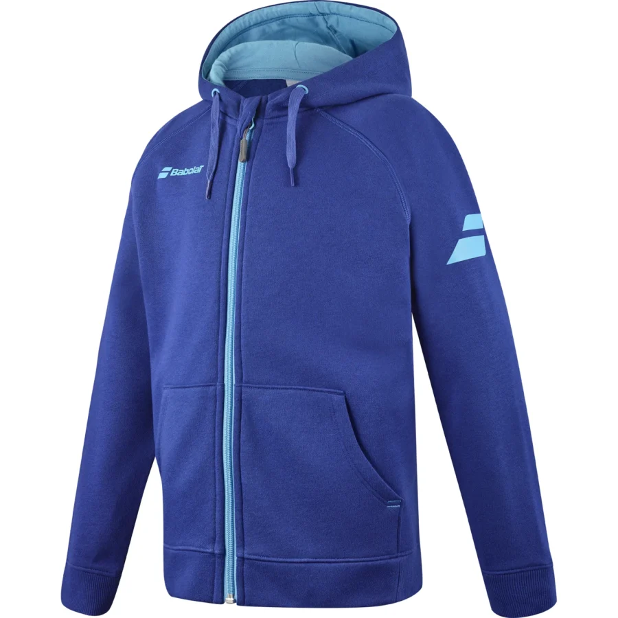 Veste à capuche Babolat Exercise Junior Bleu